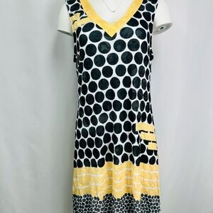 NWT David Cline Stylish & Fun Polka Dot Sleeveless Dress